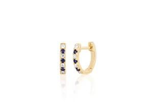 Fashion Jewelry Minimal Style Stainless Steel Diamond Stud Round Hoop Women Earring