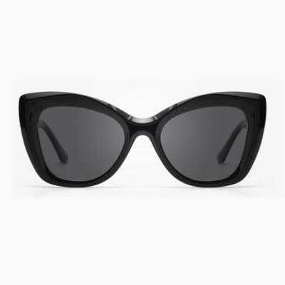 Over Size Triangle Metal Trim Acetate Tac Sunglasses