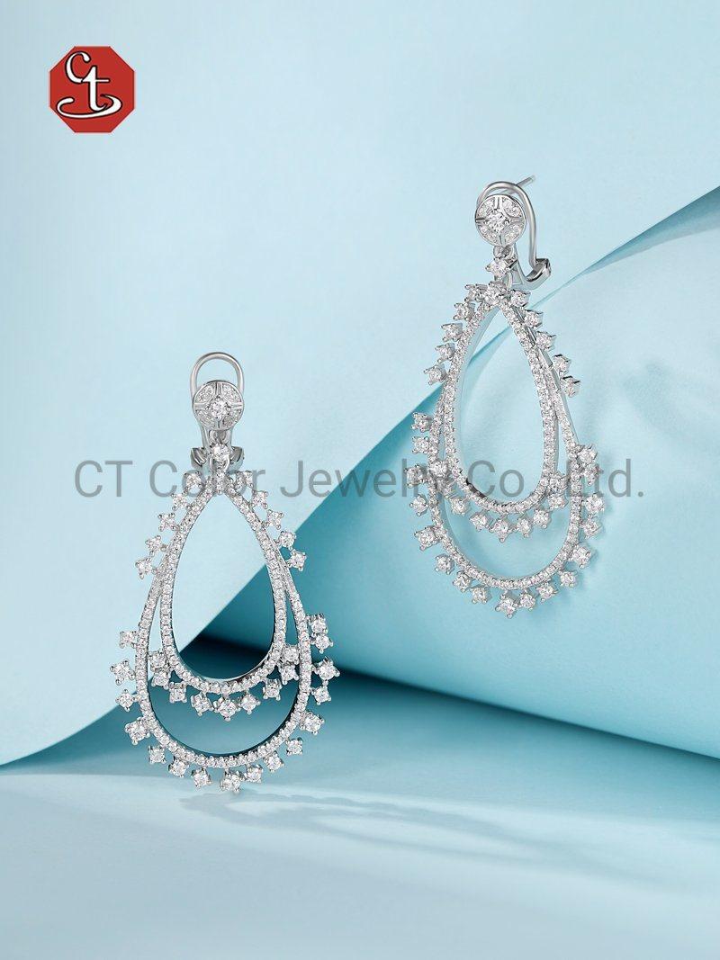 Wholesale Earrings 925 Sterling Silver  Luxurious Women Jewelry Earring