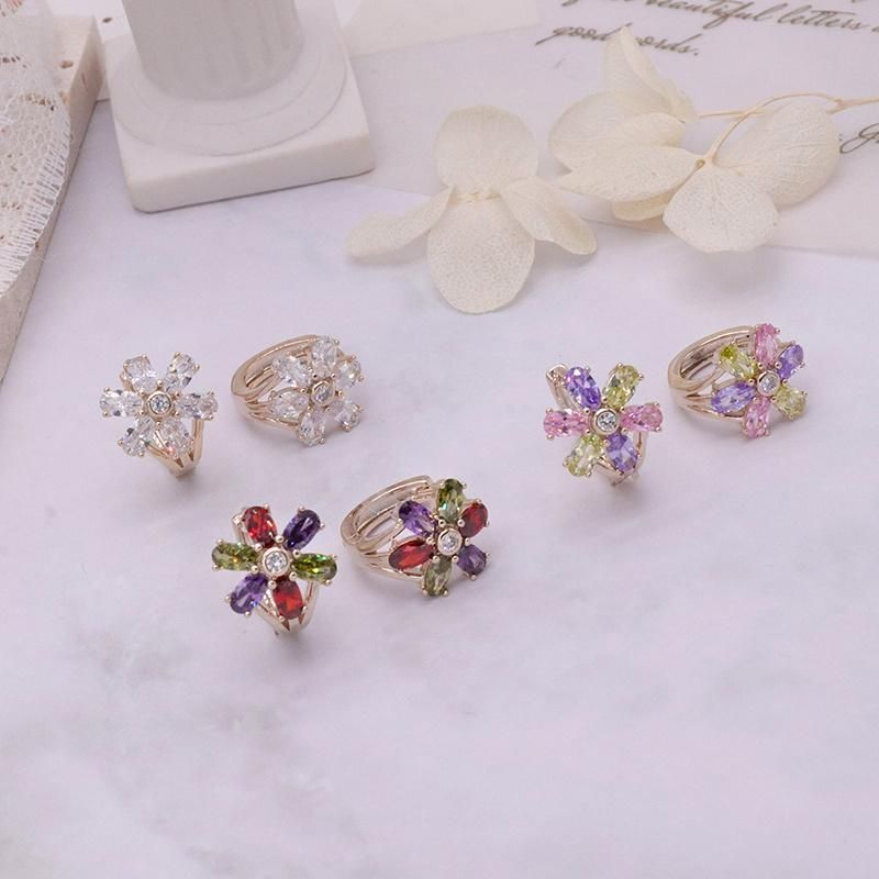 Exquisite Flower Shape Ladies Earrings Jewelry
