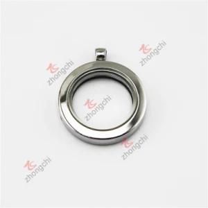 30mm Silver Plain Glass Lockets with Factory Price Wholesale (FC66)
