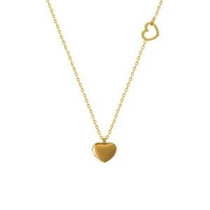 Big Choke Mini Bling Cubic Zirconia Rhinestone Zircon 14K Heart Shape Ruby Necklace with Heart