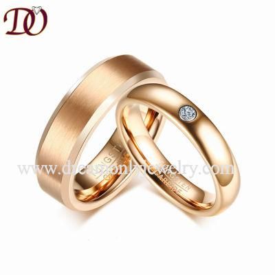 CZ Stone Inlay Domed Tungsten Ring