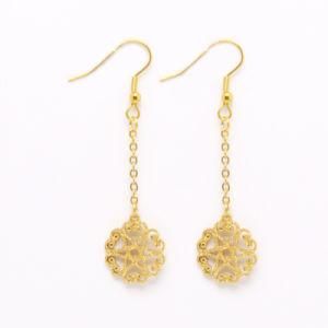 Fashion Women Valentine&prime;s Day Gift Stainless Steel Gold Earrings