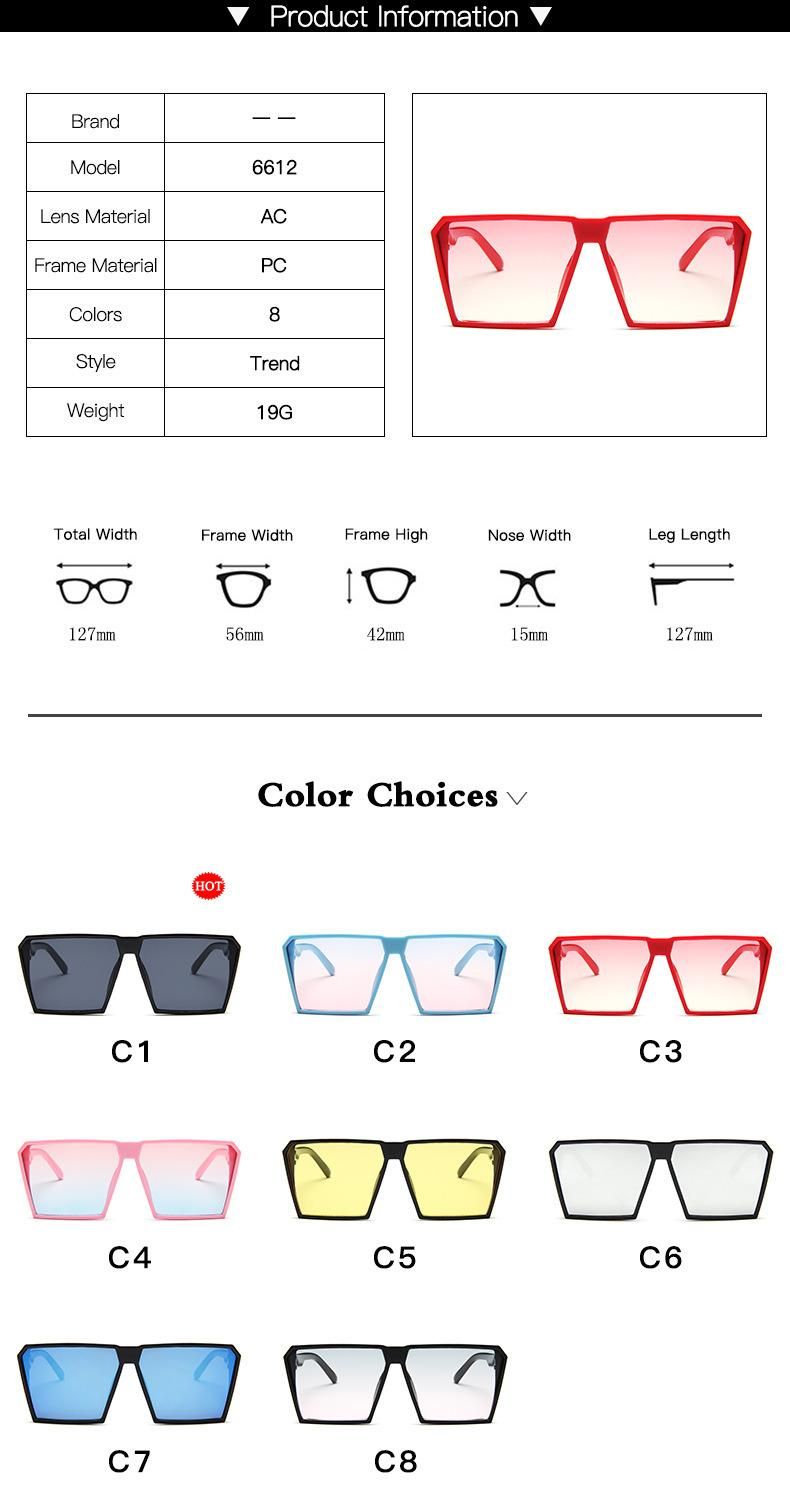 Cross-Border Parent-Child Children′s Sunglasses Square Gradient Fashion Cool for Kids