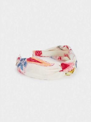 Fashion Women Hair Accessories Tie-Dye Wide Headband with Knot