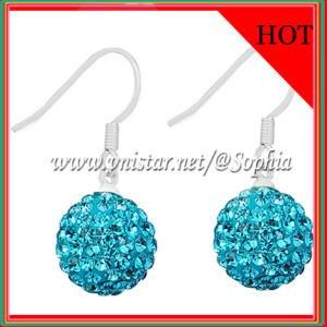 Blue Crystal Bead Earrings