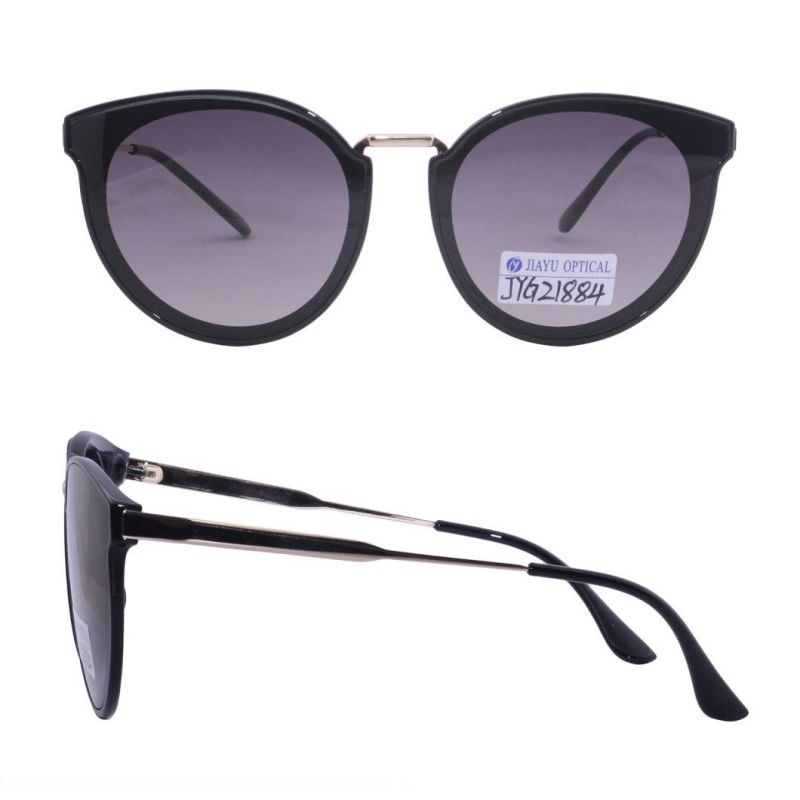 Round Plastic Frame Full Lenses Latest Designer Sunglasses for Woman