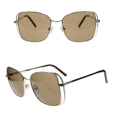 Double Frame Rectangle Metal Sunglasses Foe Men