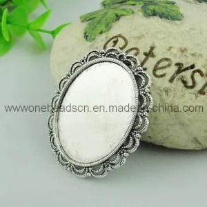 Fashion Cameos Settings Jewelry, Inner Dia: 30X40mm (PXH-6042)