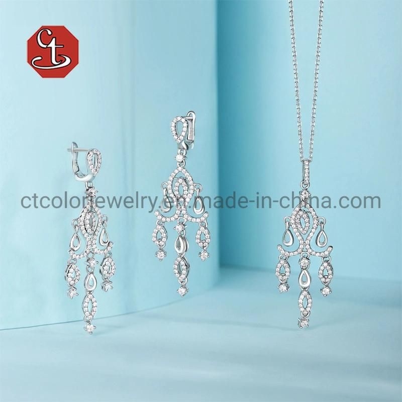 Fashion Customized Jewellery 925 Sterling Silver Cubic Zircon Creative Design Women Necklace