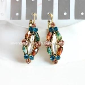 Fashion Jewelry New Simulated Crystal Clip Earrings for Women