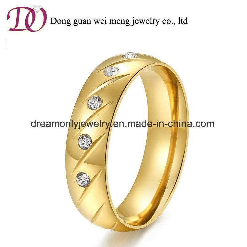 Wholesale Ladies Jewelry Sets 18k Gold Plated Stainless Steel Ring