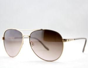 Fashion Retro Simple Polarized Metal Sunglasses for Ladies (14129)