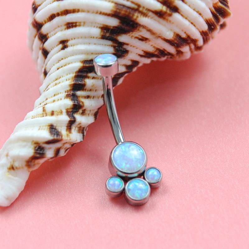 Eternal Metal Titanium ASTM F136 Hypoallergenic Jewelry Opal Belly Rings Body Jewelry