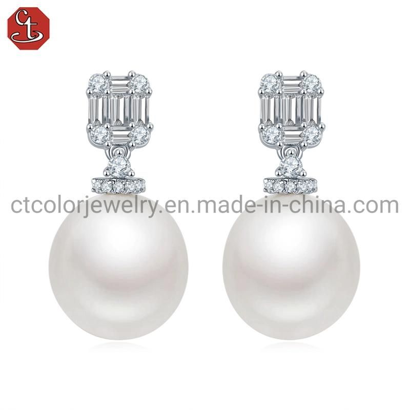 Factory Wholesale Trendy Jewelry 925 silver pearl Ring for girl