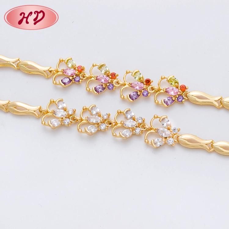 Newest Value Rose Plated 18K Gold Bangle Bracelets Saudi Arabia Jewelry