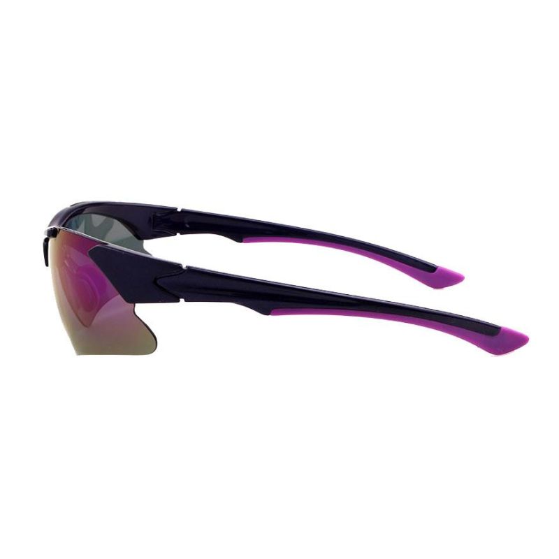 2017 Purple Mirror Cycling Half Frame Sports Sunglasses