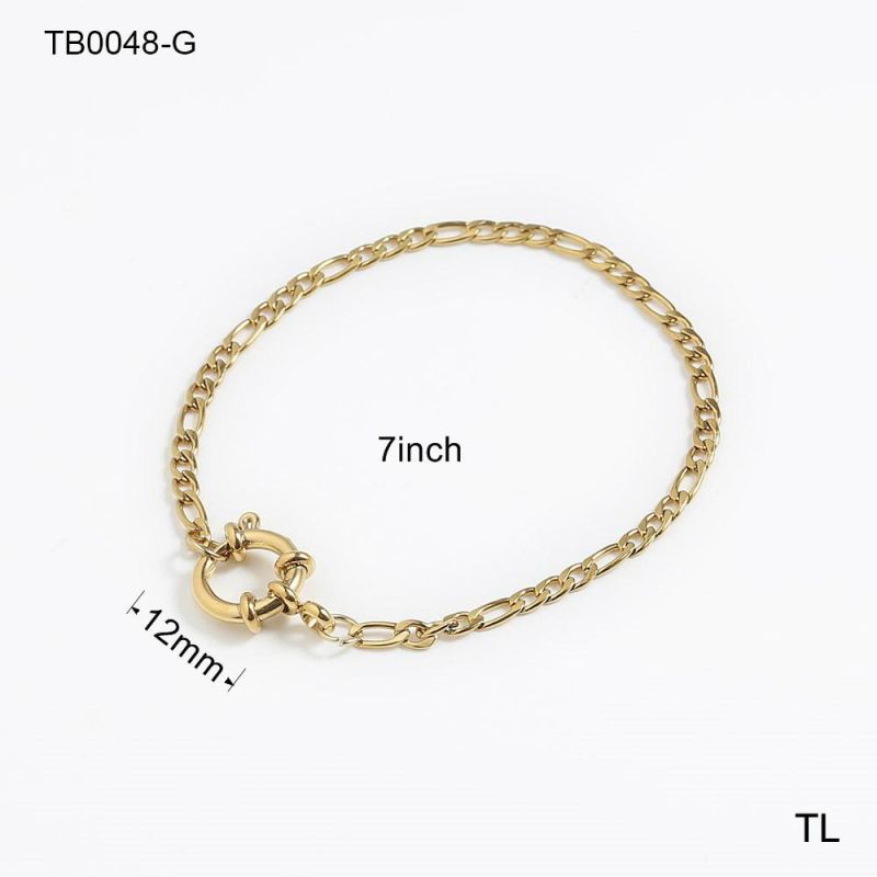 Manufacturer Custom 18K Gold Plated Fashion Jewelry Bracelet Waterproof Top Ranking Charm Bracelet 18K Stainless Steel Bracelet Wholesale