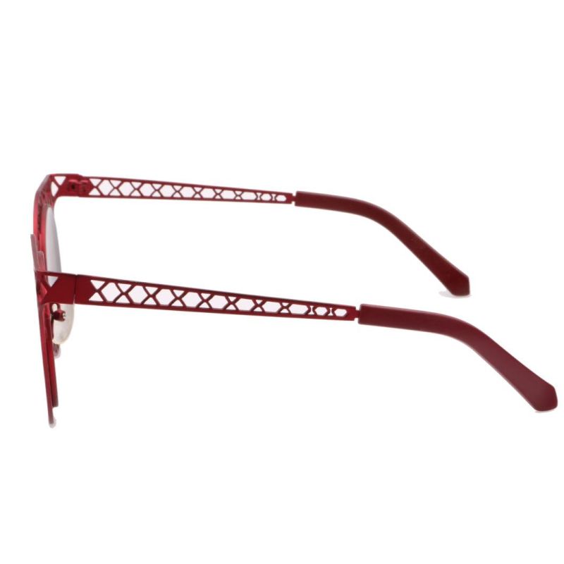 Cat Eye Design High Quality Metal Red Sunglasses