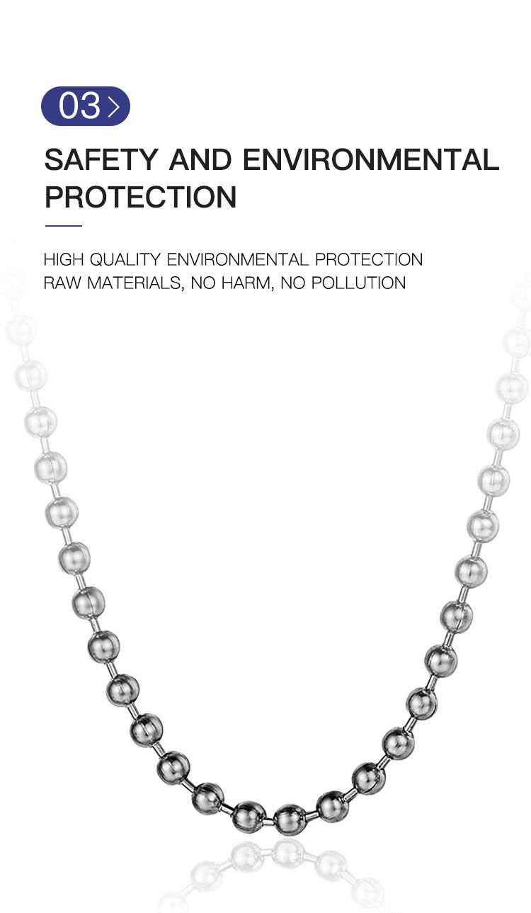 1.5mm Fashion Silver Color Stainless Steel Ball Chain in Spool