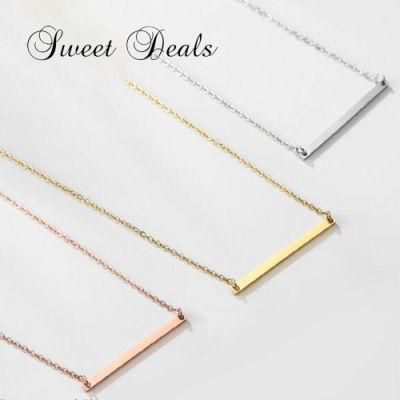 Stainless Steel Word Pendant Short Gold-Plated Clavicle Chain Aliexpress Simple Necklace