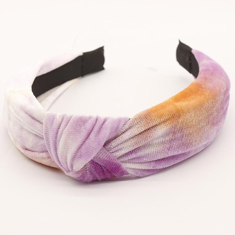 13 Color Velvet Hairband with Tie-Dye Effects M20703