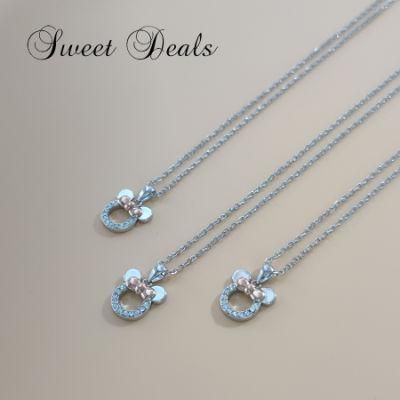 Fashion Little Tiger Earrings Stud Necklace Set