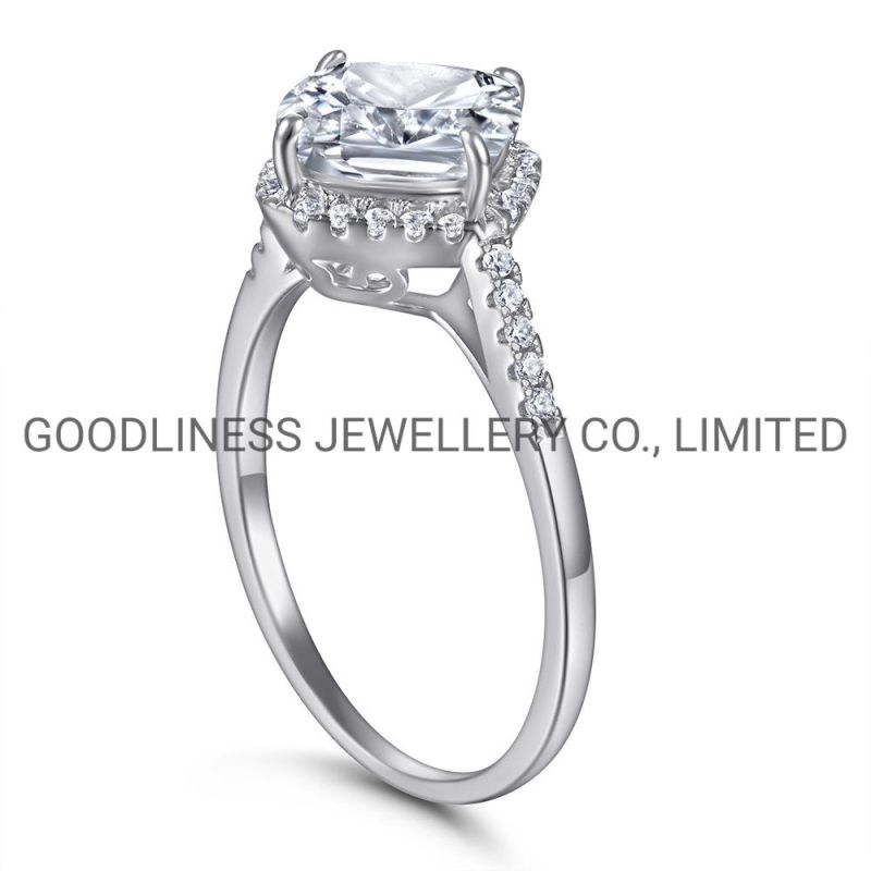 Fashion Jewelry Zircon 925 Sterling Silver Women Diamond Engagement Rings