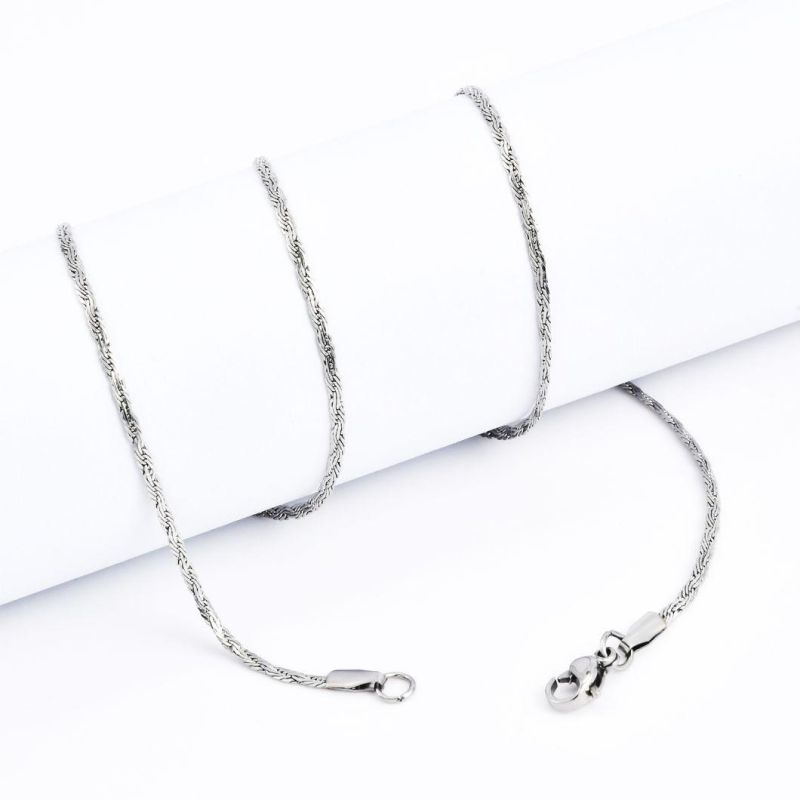 Free Samples Rose Gold Plated Stainless Steel Fashion Jewelry Rope Chain Bracelet Anklet Bangle Necklace for Jewellery Making