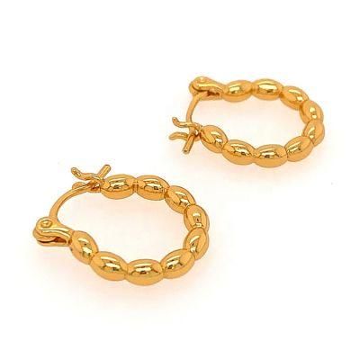 Rope Huggies Simple Earring Gold Women Earrings