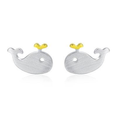 High Quality Jewelry Piercing Hypoallergenic Whale Ear Studs