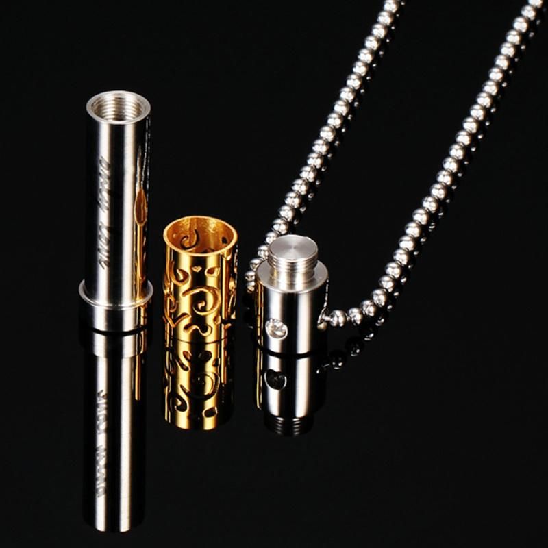 Stainless Steel Perfume Bottle Pendant Jewelry Necklace