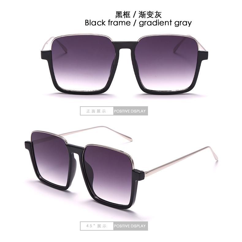 Big Square Frame Oversized Colorful Custom Fashion Trendy Women Men Sun Glasses Shades Half Rim Sunglasses 2021 2022