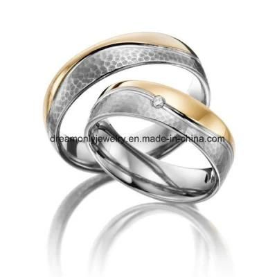 Half Polish Half Hammer Finish Ring Jewelry Wedding Band Gold Ring