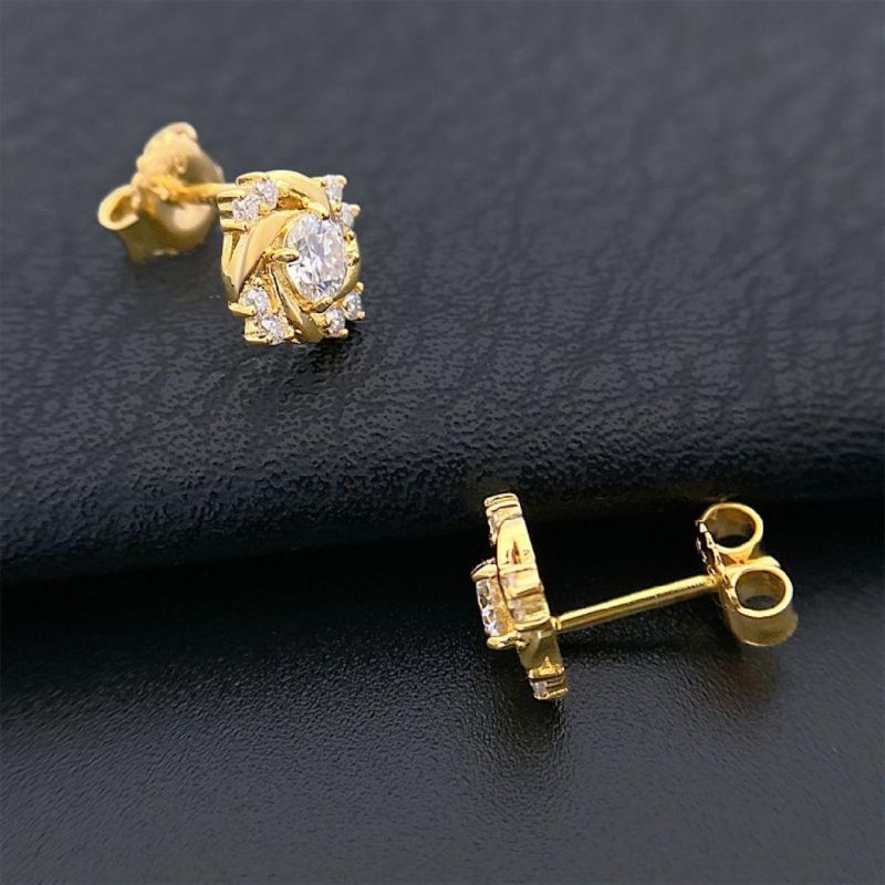 High Quality Fashion Earrings Sterling Silver Vvs Moissanite Wholesale Earrings Gemstone Stud Earring