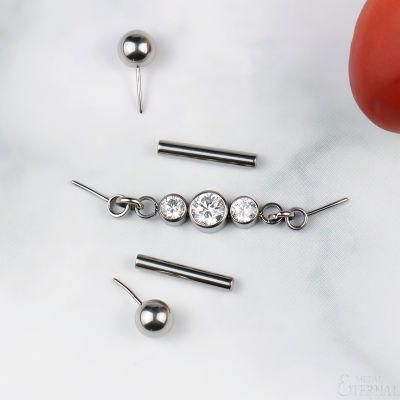 Eternal Metal ASTM F136 Titanium Push Pin Industrial Piercing Earrings