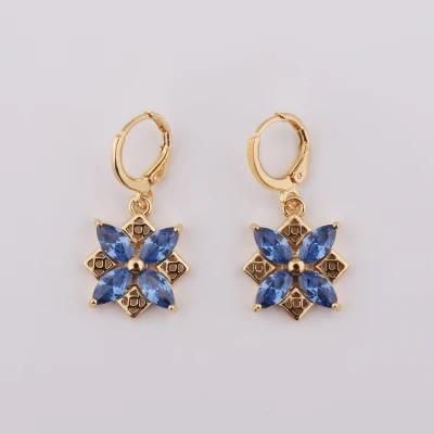 Wholesale 2020 New Fashion 18K Gold Plated Style Cubic Zircon Long Drop Earring for Womens Jewelry