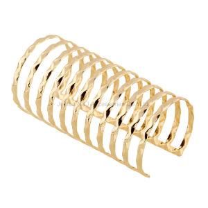 Gold Bracelet Long Hollow out Bangle Pulseiras Femininas Open Cuff Wide Bracelets Bangles Jewelry