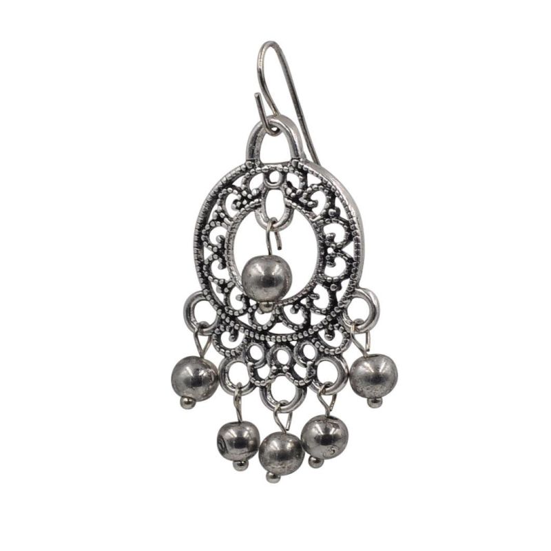 New Fashion Alloy Geometry Silver Color Earring