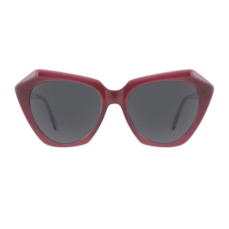 Polygon Shade Injection Acetate Sunglasses Stylish Oversized Sunglasses for Women