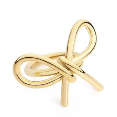 High Quality Jewelry Bowknot Shape Ring in Brass