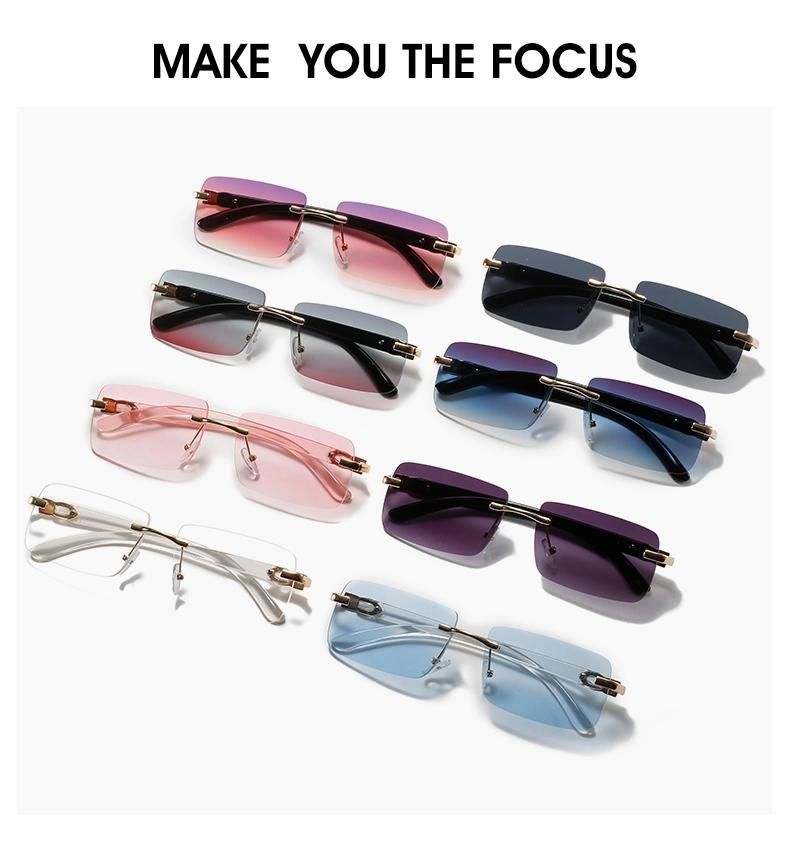 Sunglasses Colorful Gradient Color Ocean Sheet Sunglasses Square Glasses