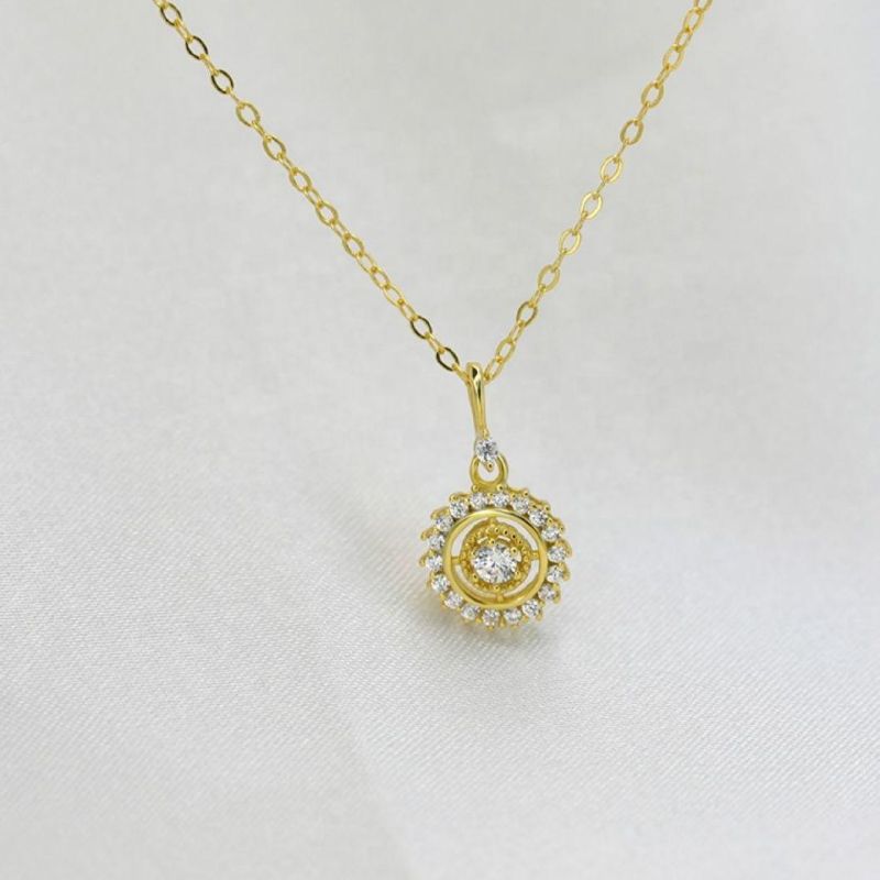 925 Sterling Silver Vintage Sun Flower Pendant Necklace Women Fashion Wedding Party Fashion Jewelry