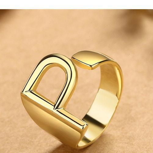 Fashion English Letter Gold Plating Restore Index Finger Ring