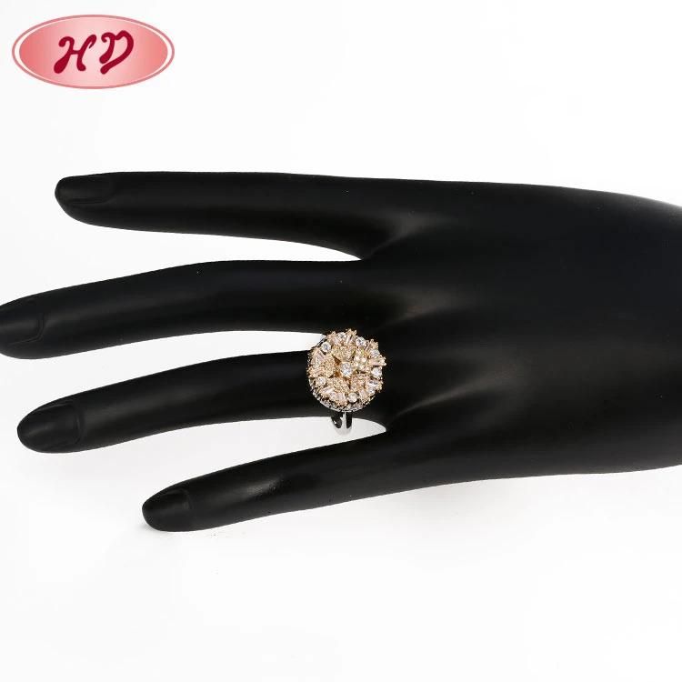 Wedding Women Brass Rings Zircon Bridal Engagement Finger Ring for Women Jewelry