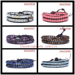 Fashion Jewelry, Fashion Bracelet, Fashion Rows Leather Wrap Bracelets (2640)