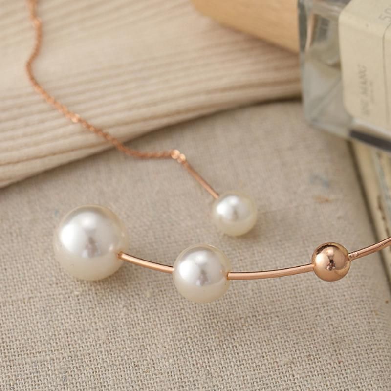 Fashion Jewellery Elegant Big White Pearl Choker Wedding Women Necklace Accessories