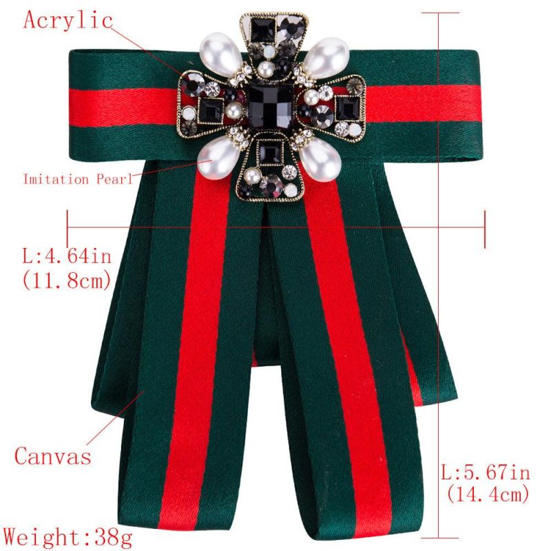 Clothes Decorative Women Fashion Jewelry Rhinestone Bowknot Brooches for Women
