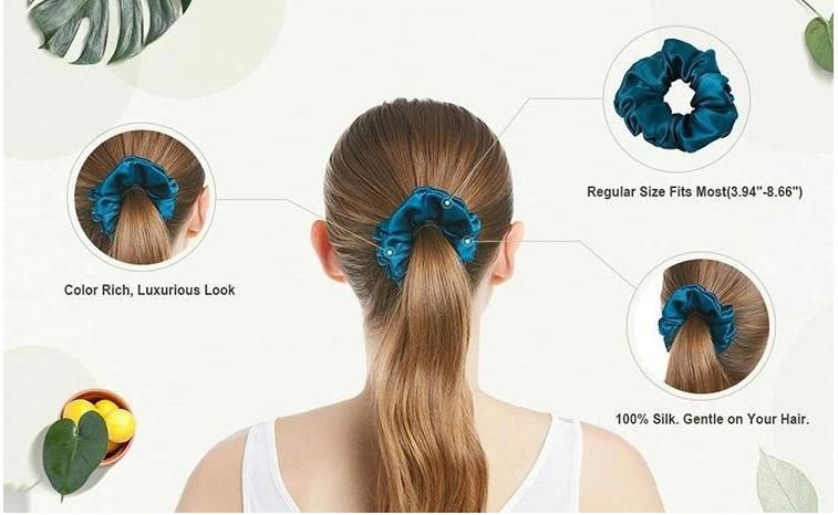 100% Pure Silk Scrunchies